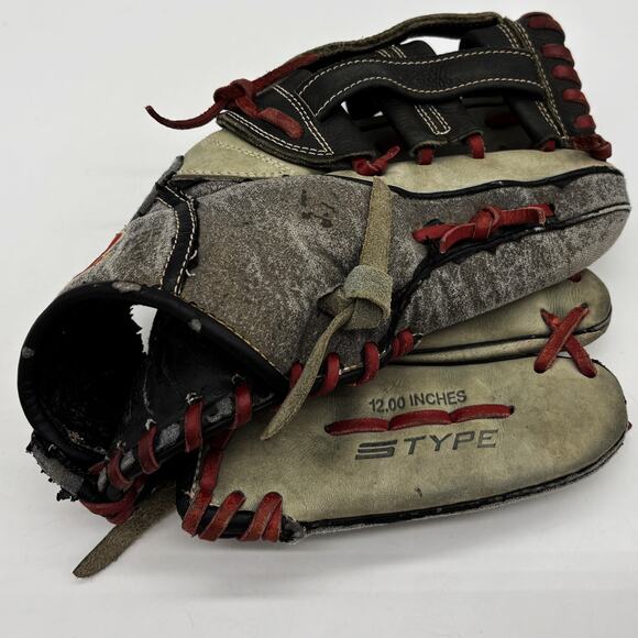 Vtg Marucci Baseball Glove Caddo Series RHT CD1200Y Mitt 12" S Type Leather Gray - Picture 1 of 10